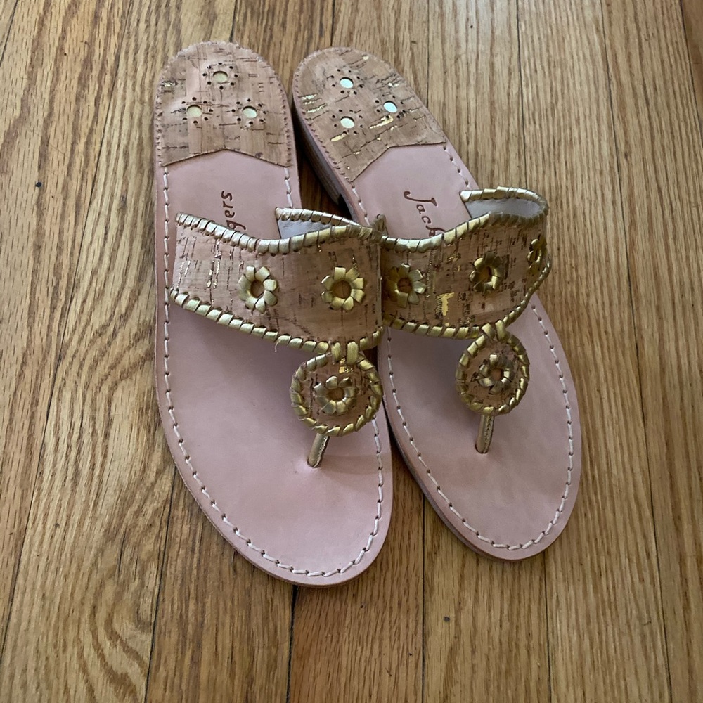 Gold Jack Rogers Sandal